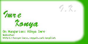imre konya business card