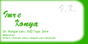 imre konya business card